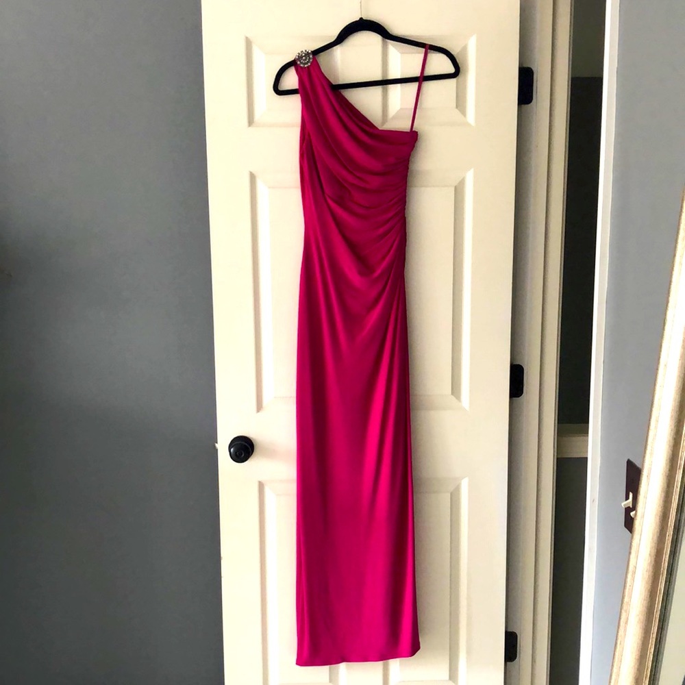 Ralph Lauren One Shoulder Evening Gown